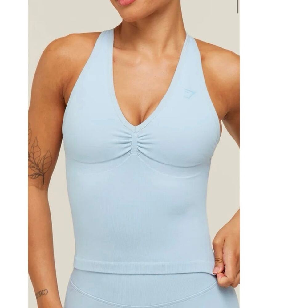 NWT Gymshark Lift Seamless Tank Top in Blue, size Small